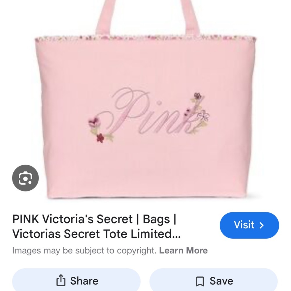 Vs 2026 pink spring tote